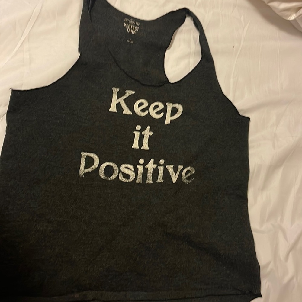 so perfect tank heathered charcoal tank top medium
